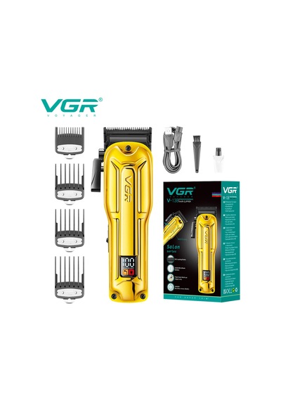 Saç Sakal Tıraş Makinesi Seti Metal Clipper Trimmer Gold V-138 & V-290