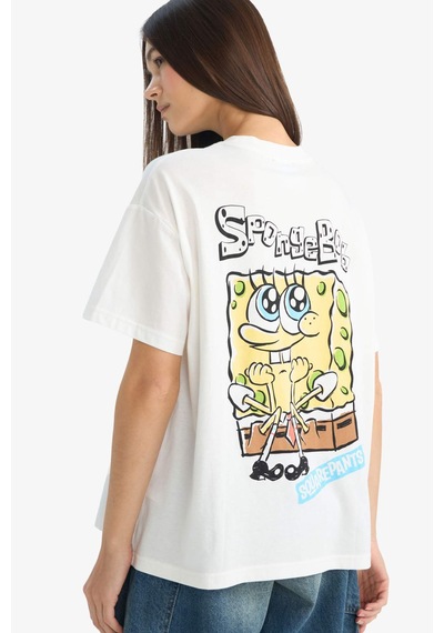 Defacto Spongebob Oversıze Baskılı Kısa Kollu Tişört G0847ax26spwt32 Beyaz-wt32 Defacto Spongebob Oversıze Baskılı Kısa Kollu Tişört G0847ax26spwt32 Beyaz-wt32
