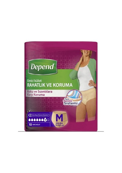 M Beden Kadın Emici Külot 10 Lu