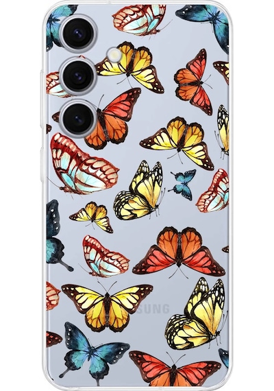 Samsung Galaxy S24 Plus İle Uyumlu Water Color 2 Kamera Korumalı Şeffaf Kılıf Şeffaf