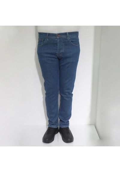 Dmctekstil Hacker Denim Erkek Koyu Mavi Normal Bel Rahat Kesim Dar Paça Jean Pantolon