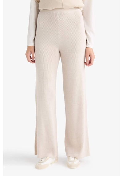 Defacto Regular Fit Basic Düz Beli Lastikli Düz Paça Triko Pantolon D6912ax25wnbg300 Bej-bg300