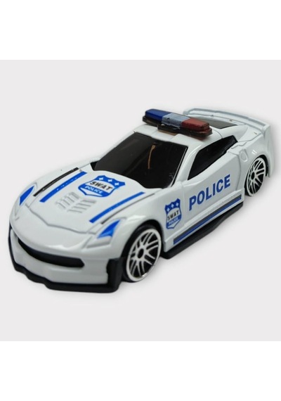 Metal Mini Polis Arabası 8 Cm - Polis - 1 Siyah