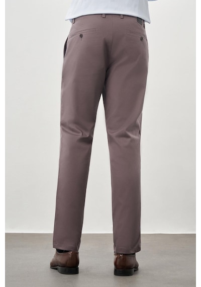 İmza Füme Düz Armürlü Pamuklu Yan Cep Comfort Fit Casual Pantolon 1003245169 Füme