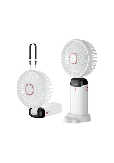El Fanı, Taşınabilir Mini Fan, Şarj Edilebilir, 5 Hız Ayarlı Küçük Cep Fanı, Dahili 4200mah Pil, Ofis İçin Katlanabilir Usb Fan, Dış Mekan Diğer