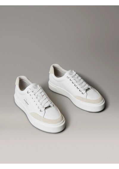 Calvin Klein Basket Cupsole Bağcıklı Deri Karışımlı Kadın Beyaz Sneaker Yw0yw02023-0k7 Beyaz Calvin Klein Basket Cupsole Bağcıklı Deri Karışımlı Kadın Beyaz Sneaker Yw0yw02023-0k7 Beyaz