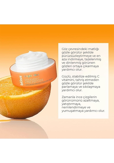 Bliss Vitamin C + Tri-Peptid Collagen Koruyucu Göz Çevresi Kremi 15 ML