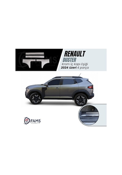 Renault Duster 2024 Üzeri Krom İç Kapı Eşiği 4 Kapı P.çelik