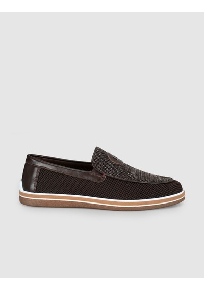 Cabani Kahverengi Triko Loafer Erkek Ayakkabı