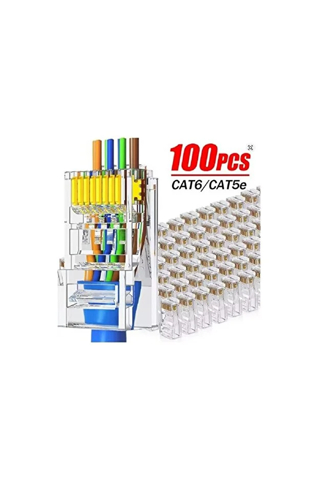 Yeni Nesil Cat5/6/7/8 Pense + Rj45 Rj11 8p8c Test Cihazı + 100 Adet Cover + 100 Adet Yeni Nesil Konnektör Network Seti