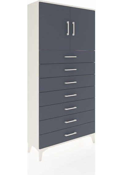 Arges Dolap 2 Raflı 7 Çekmeceli 2 Kapaklı 88x30x182 Aytaşı-an... Aytaşı
