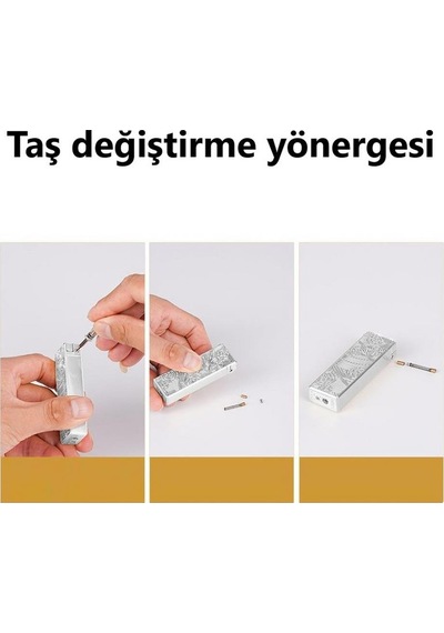 Parmida M4 Çarklı Mekanik Çakmak Gümüş