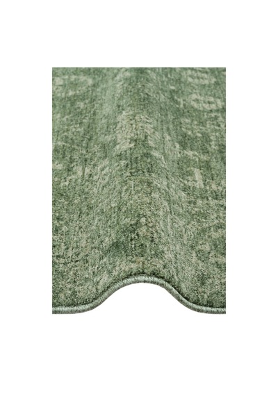 Shiraz Shr 02 Green Vintage Eskitme Tarzı Yumuşak Dokulu Salon Halısı Oturma Odası Halısı Yeşil