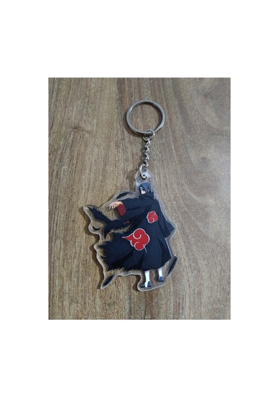 Owl Bag Itachi Uchiha Akatsuki Pelerinli Desenli Acrylic Anahtarlık Çanta Süsü Çok Renkli