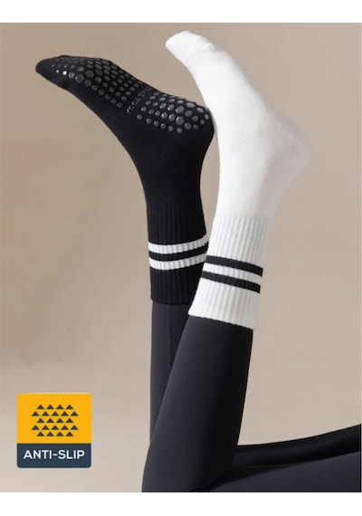 Xtr Fitness Yoga Ve Pilates İçin Kaydırmaz Taban Çorap Beyaz