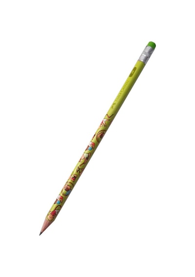 Kurşun Kalem Silgili 4 Adet Jimnastik 2b Siyah Kurşun Kalem Silgili Kalem Desenli 2 B Kalem Beyaz