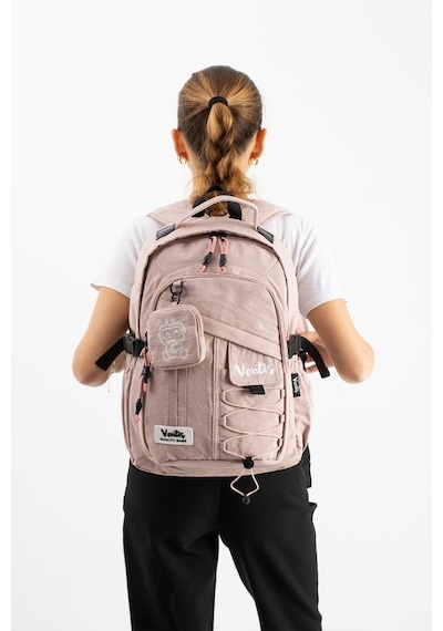 Ventis Cüzdanlı Unisex Okul Çantası Lise Ortaokul Günlük Sırt Çantası 43 30 Cm Vnt9-b Pembe