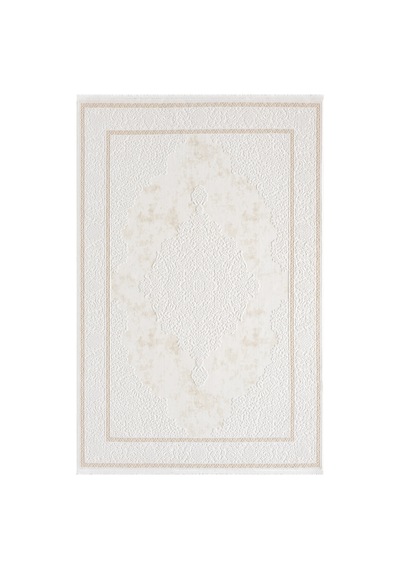 Krem Bej Klasik Madalyon Desenli Halı - Mk0562bjl