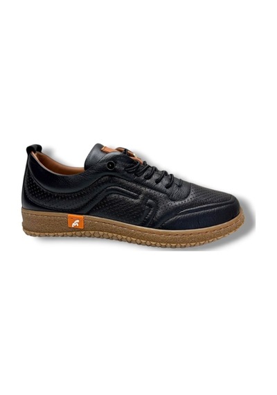 Malawi 3630-26 Hakiki Deri Lazerli Ultra Soft Anatomik Casual Kadın Ayakkabı Siyah