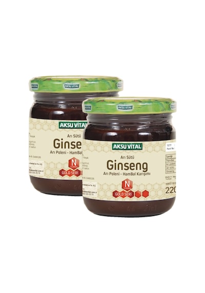 Aksu Vital Gold N 13.000 MG Ginseng Arı Sütü Arı Poleni Ham Bal Karışımı 2 x 220 G