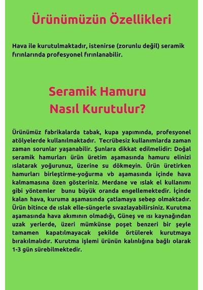 8,7 Kg Seramik Hamuru Kil Çamuru, 8li Ebeşuar Modelaj Kalemi Epeşuar, Oyun Hamuru