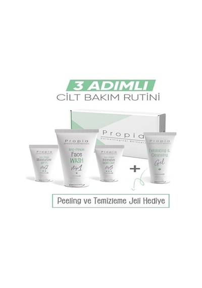 Propia Sivilce Karşıtı 3 Adımlı Bakım Seti 150 ML + Peeling