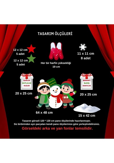 Mutlu Yıllar Okul Pano Süsü 03
