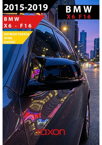 Bmw X6 F16 2015 2019 Batman & Yarasa Ayna Kapağı Parlak Piano Black Sport
