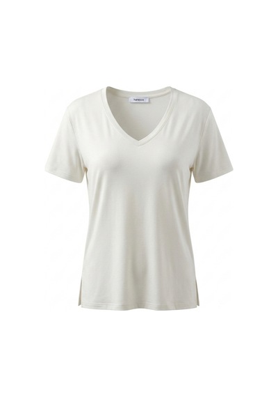 Hanezza Kadın Büyük Beden V Yaka Yanı Yırtmaçlı Pamuklu Viskon T- Shirt Serifikalı Kumaş Beyaz - 30798238 Beyaz Hanezza Kadın Büyük Beden V Yaka Yanı Yırtmaçlı Pamuklu Viskon T- Shirt Serifikalı Kumaş Beyaz - 30798238 Beyaz