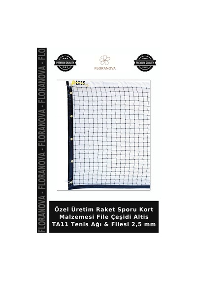Özel Üretim Raket Sporu Kort Malzemesi File Çeşidi Altis Ta11 Tenis Ağı & Filesi 2,5 Mm
