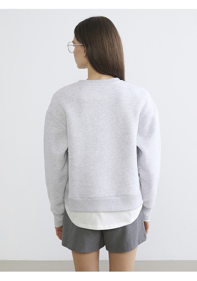 Lcw Vision Gri Bisiklet Yaka Kadın Kalın Sweatshirt