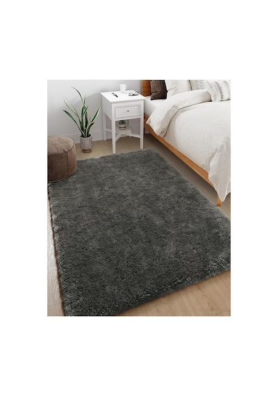 Antrasit Post Peluş Yumuşak Yıkanabilir Kaymaz Dot Taban Salon Koridor Çocuk Halısı Gümüş