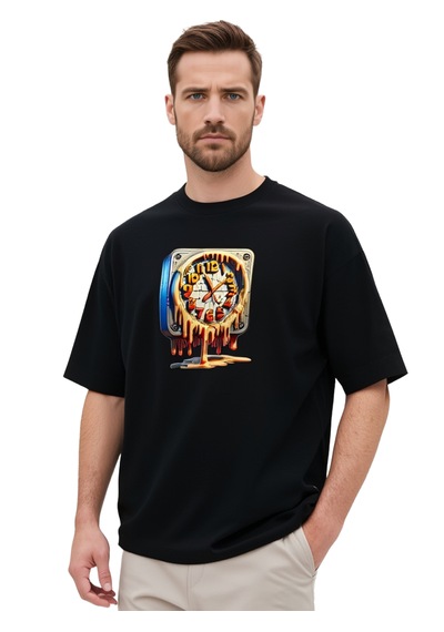 Ogc Saat Oversize Unisex T-shirt Siyah