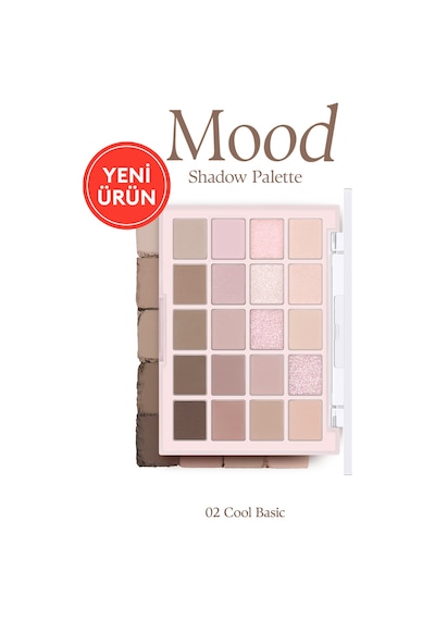 Dasique Mat Ve Işıltılı Tonlardan Oluşan 20 Renkli Far Paleti Mood Shadow Palette 02 Cool Basic 02 Cool Basic
