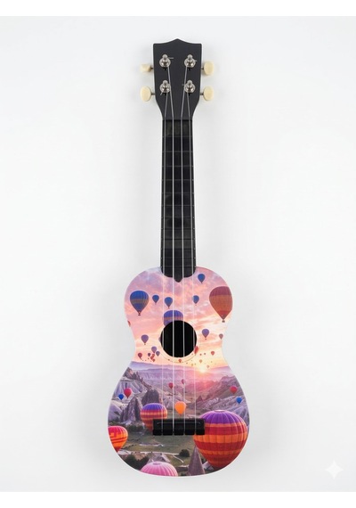 Soprano Ukulele Kapadokya Desenli Kapak
