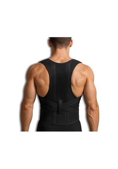 Ayrex Dik Duruş Korsesi Unisex Kamburluk Önleyici, Çift Balenli, Günlük Ve Spor Kullanıma Uygun / Elilom Ceku