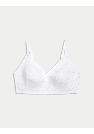 Marks & Spencer Flexifit:trade Mark: Dantel Detaylı Balensiz Toparlayıcı Sütyen Beyaz