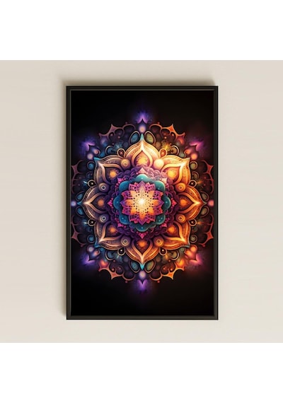Uv Baskılı Mandala Pvc Tablo - Büyülü Işıklar