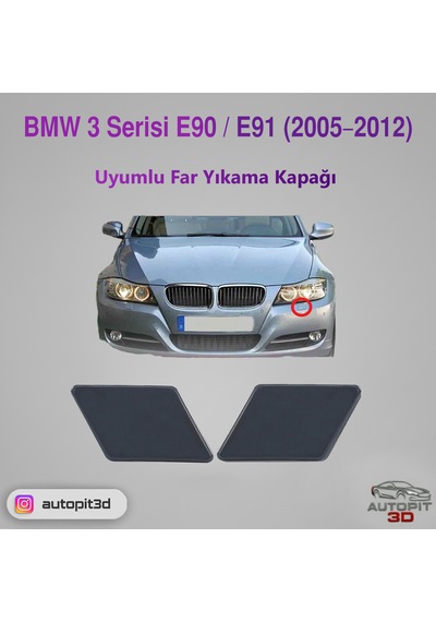 Bmw 3 Serisi E90 / E91 2005 2012 Uyumlu Far Yıkama Kapağı Sağ Sol Takım