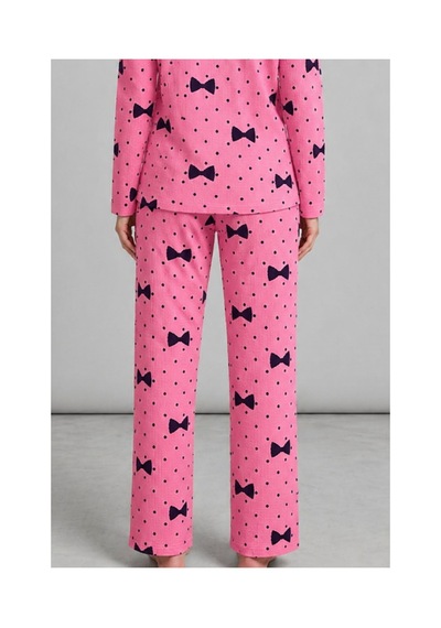 Fit Women Kadın Desenli Nefes Alan Pembe Pijama Takımı 4694