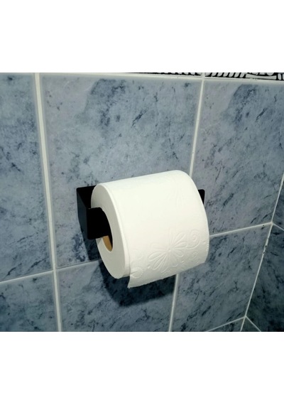 Lazer Kendinden Yapışkanlı Wc Kağıtlık Mat Siyah Mat Siyah