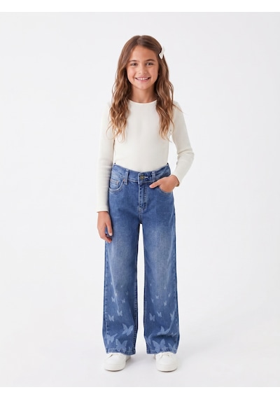 Onloox Kız Çocuk Mavi Kız Çocuk Mavi Denim Boru Paça Regular Kalıp Kelebek Baskı Detaylı Jean Pantolon 6-9 Yaş Onloox Kız Çocuk Mavi Kız Çocuk Mavi Denim Boru Paça Regular Kalıp Kelebek Baskı Detaylı Jean Pantolon 6-9 Yaş