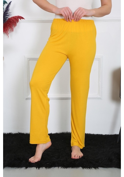 Akbeniz Kadın Pamuk Penye Tek Alt Pijama Sarı 27513-sarı Sarı