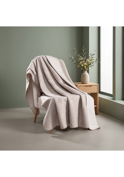 Maxstyle Sephia Tek Kişilik Battaniye Krem 150x200 Cm Renkli