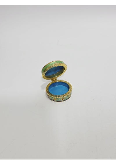 Antika Cloisonne Minyatür Kutu 4,4x2,5cm 077