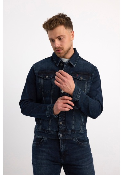 Vigoss Actıon Erkek Battal Denim Ceket B96234-73540 Mavi - Siyah