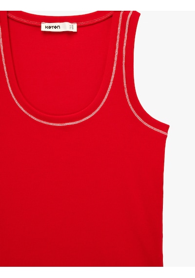 Koton Pamuklu Slim Fit Dikiş Detaylı U Yaka Halter Yaka Fitilli Atlet Kırmızı 6sak10246ek Koton Pamuklu Slim Fit Dikiş Detaylı U Yaka Halter Yaka Fitilli Atlet Kırmızı 6sak10246ek