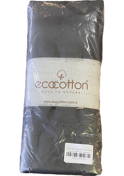 Ecocotton Organik Pamuklu Çarşaf 180 240 Antrasit