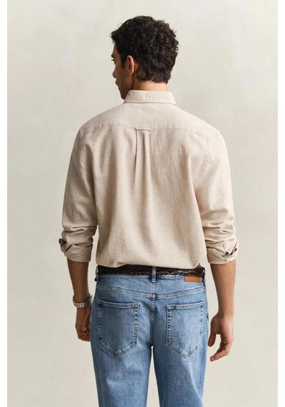 Gant Erkek Bej Regular Fit Logolu Gömlek-15340