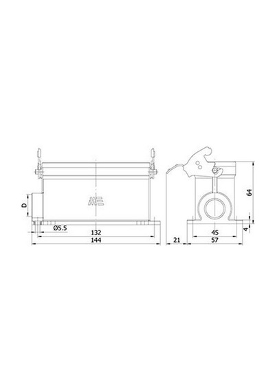 Mete Enerji 24x16a. Çoklu Duvar Prizi Tek Metal Mandallı 403548s